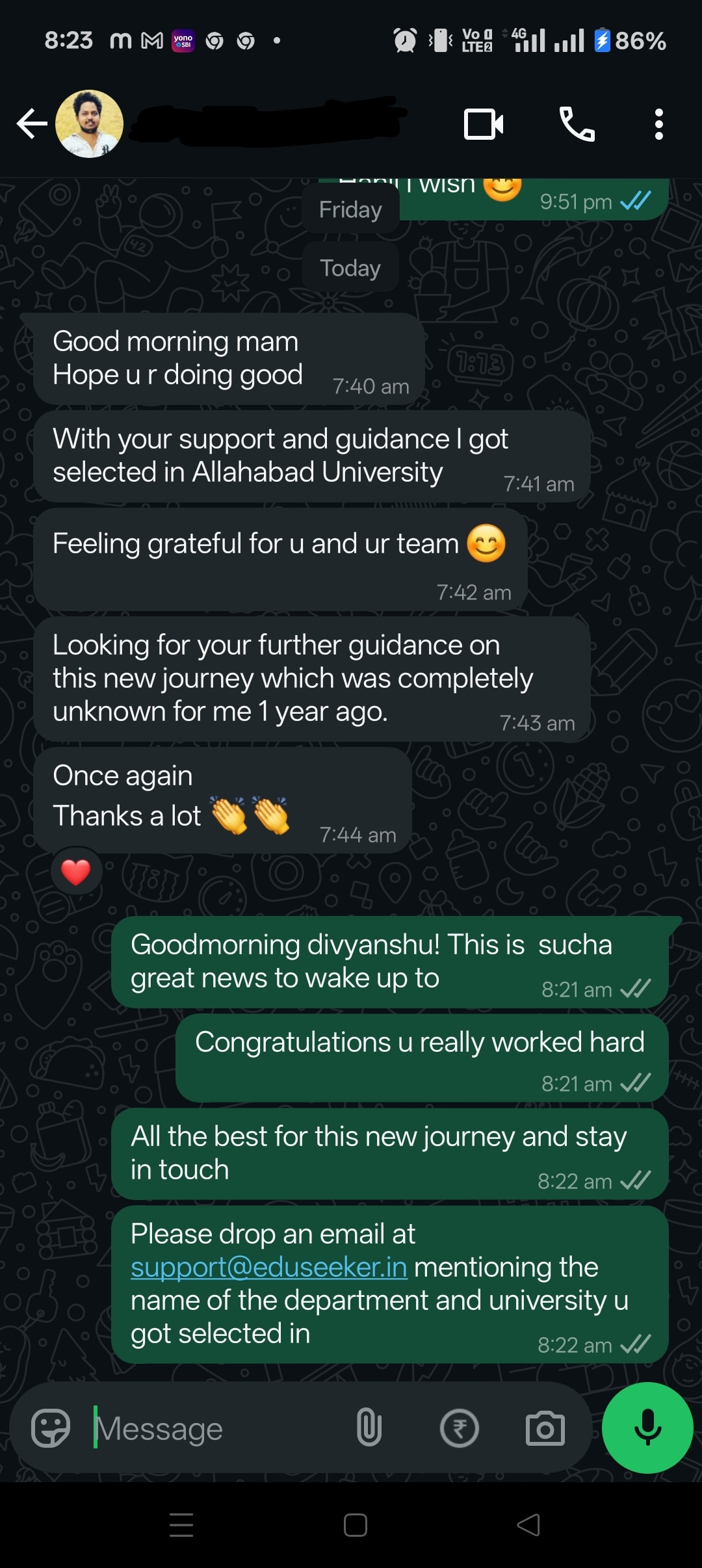 Testimonial Screenshot