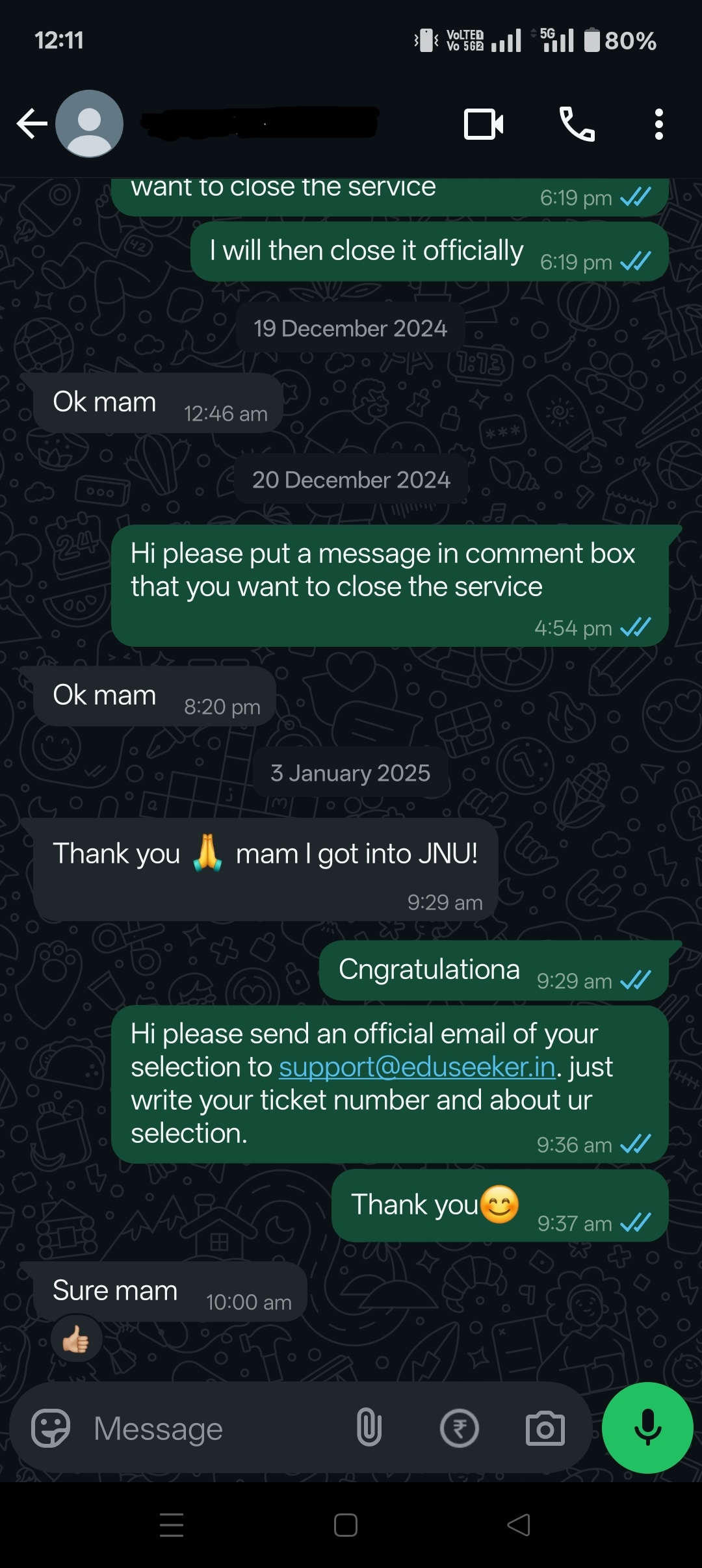 Testimonial Screenshot